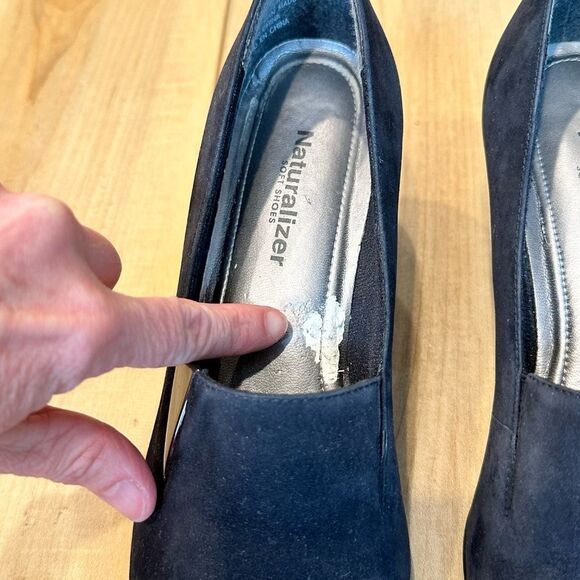 Naturalizer Womens Black Suede Block Heel Shoes Size 7 1/2 N - Picture 11 of 13